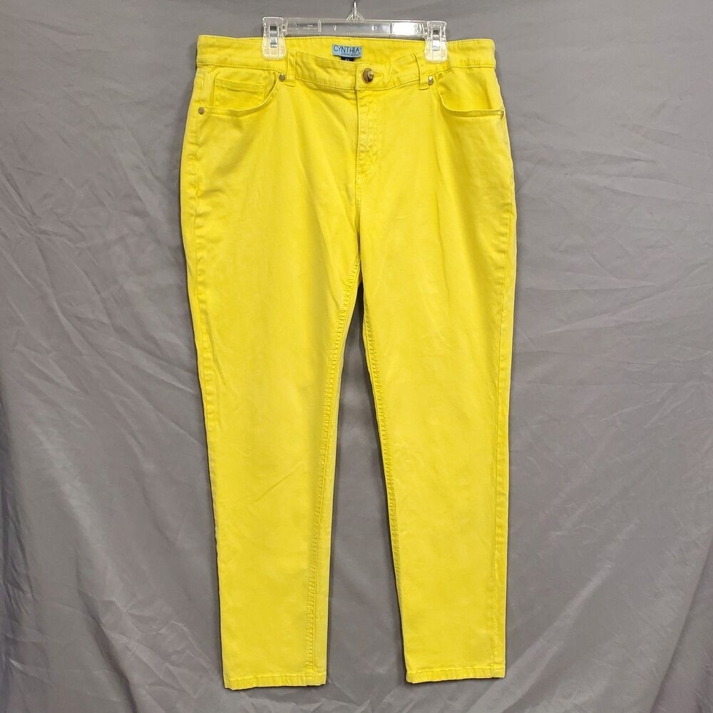 Cynthia Rowley Yellow Ankle Pants 12